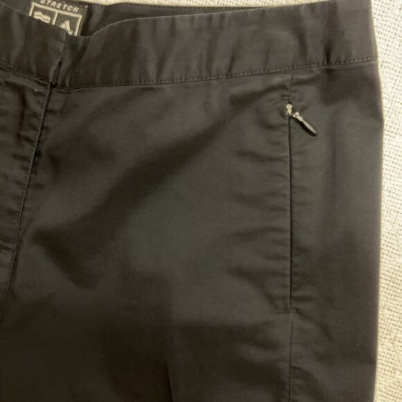 Adidas Women's Stretch Ankle Straight Pants Sz 10 Black Zip Pockets Classic Work - Picture 10 of 13